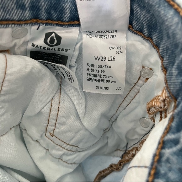 LEVIS sz 29 x 26 501 Two Tone Half Splice Blue Denim Jeans Button Fly - Picture 2 of 12